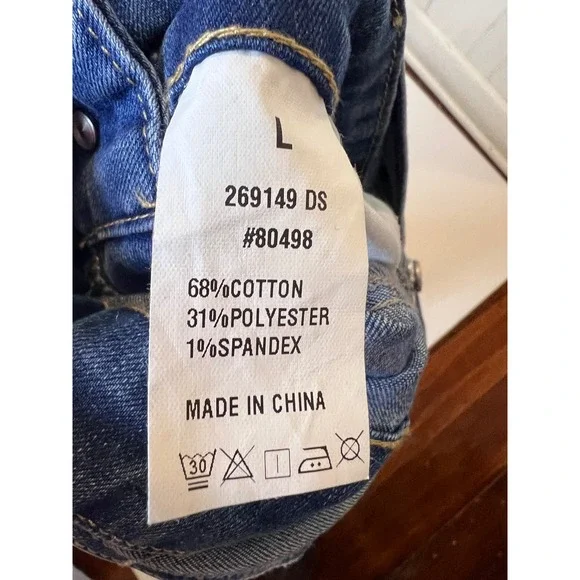 Flamingals Women Medium Wash Denim Wide Leg barrelCarpenter Overalls Blue NWT - Picture 9 of 10